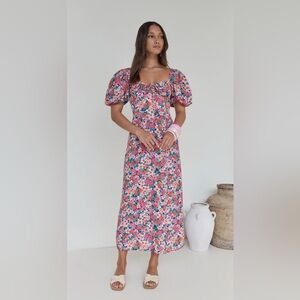 Charlie Holiday Valentina Floral Midi Dress